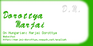 dorottya marjai business card